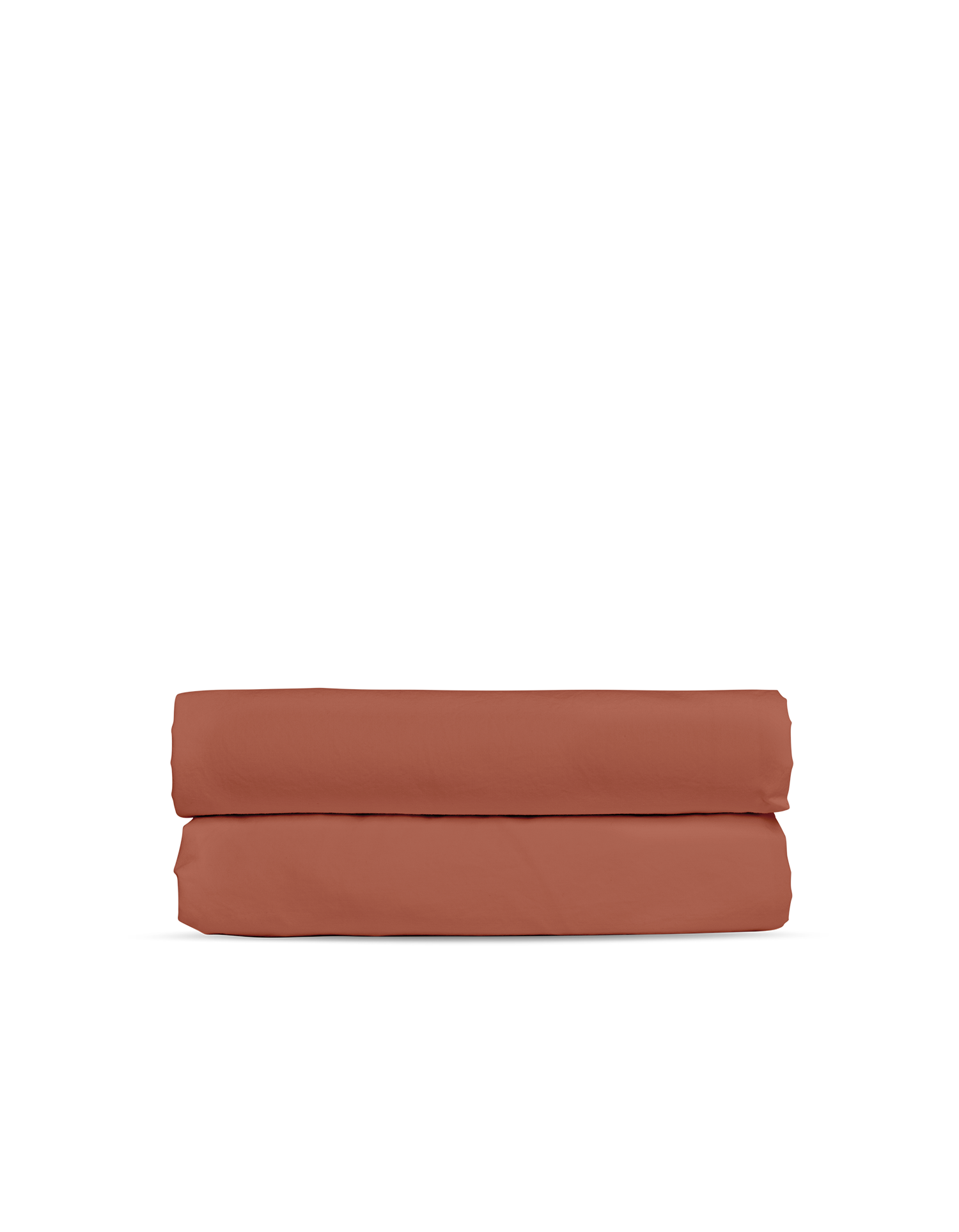 Lenzuolo con maxi angoli in Percalle di Cotone 300 TC - Terracotta