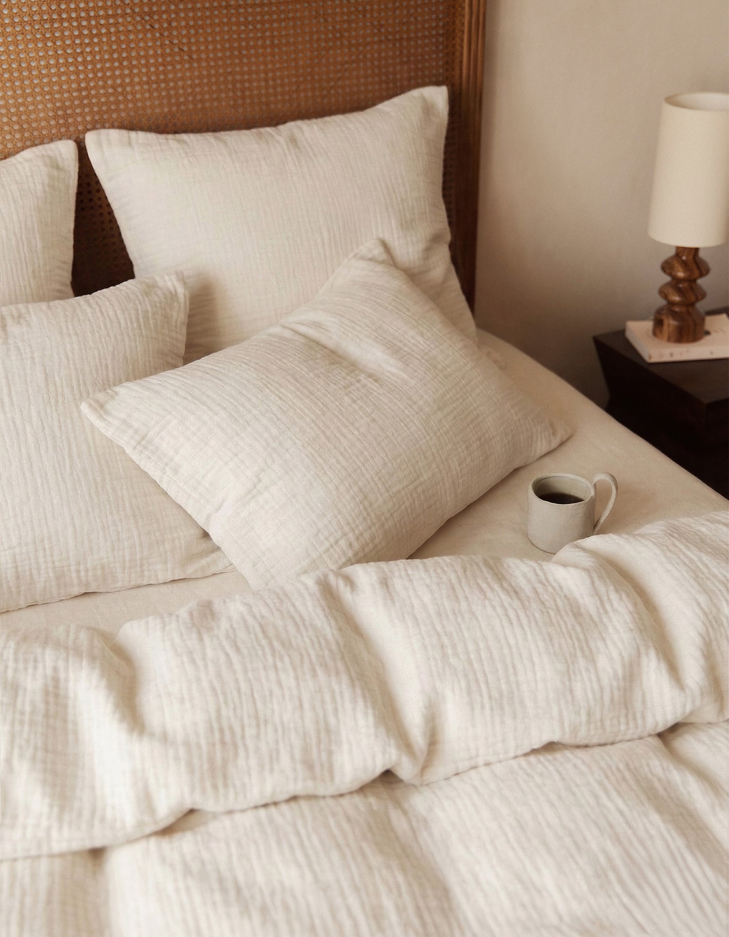 Copripiumino in garza di cotone doppio strato - Crema