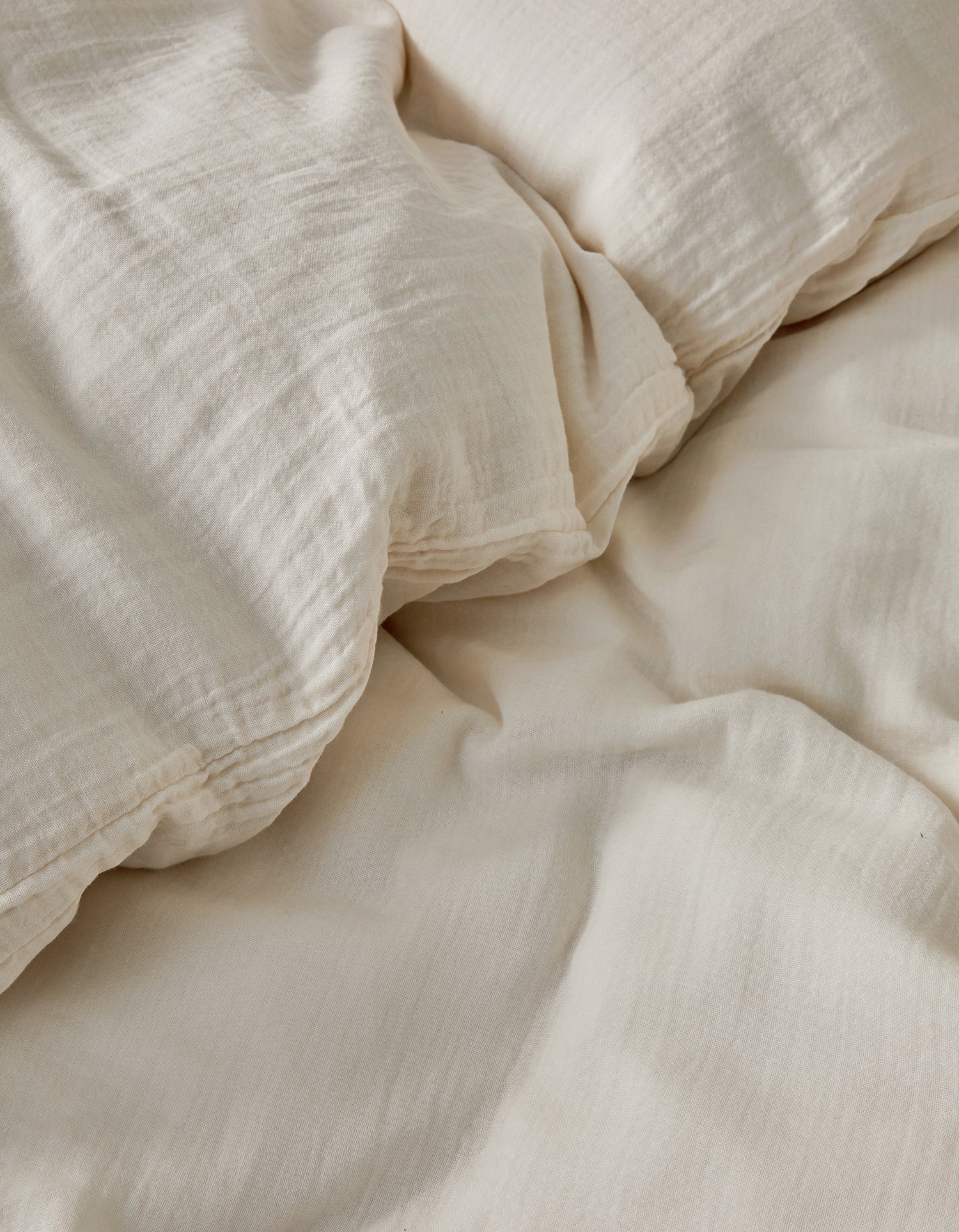 Copripiumino in garza di cotone doppio strato - Crema