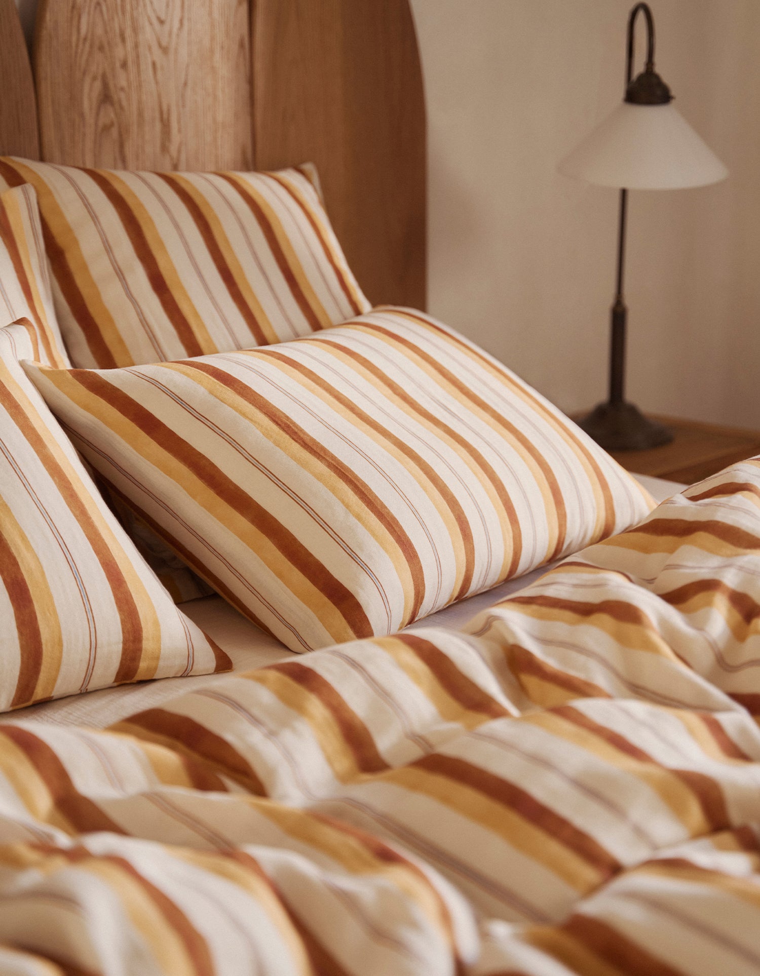 Copripiumino in garza di cotone doppio strato - Righe Etereo