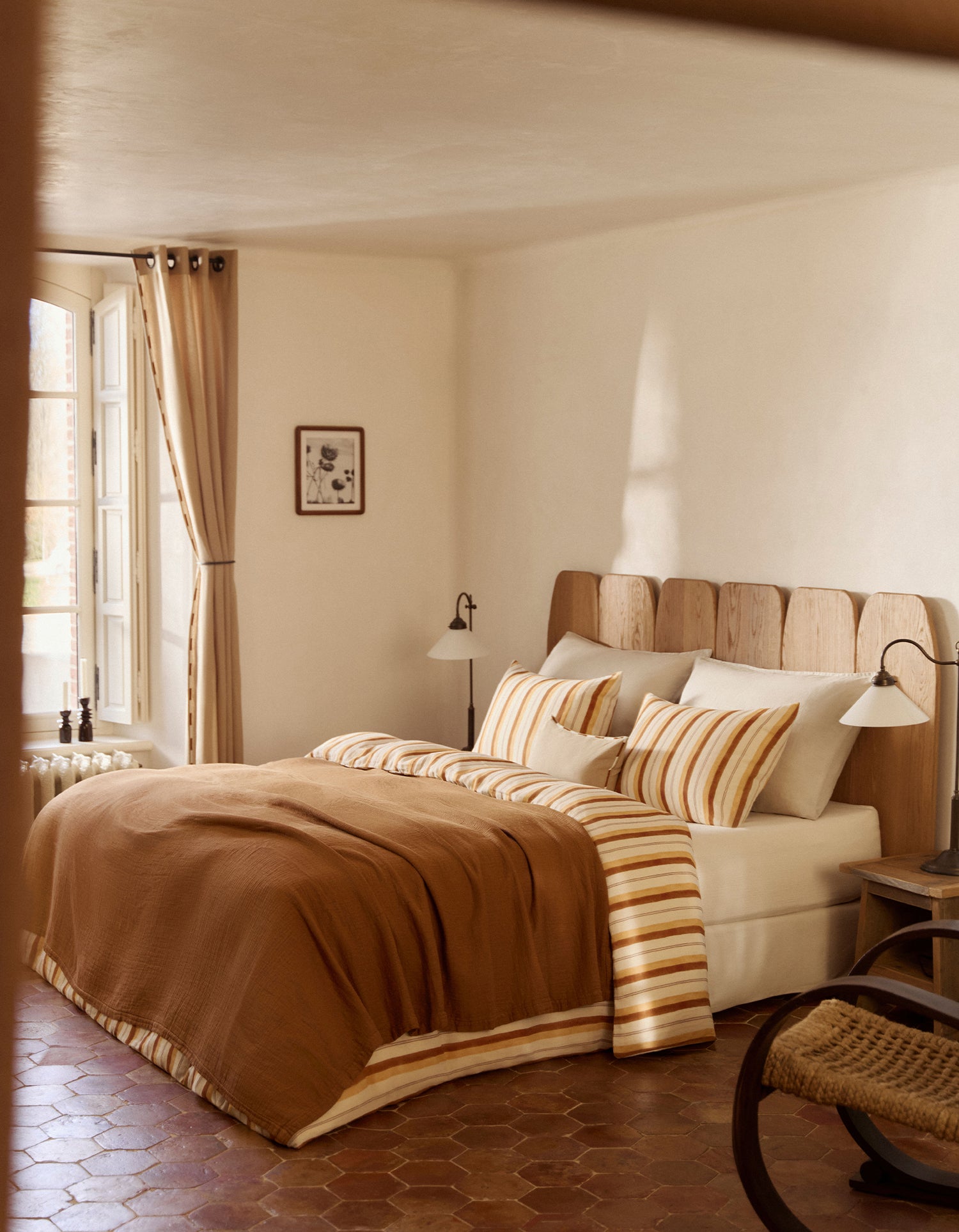 Copripiumino in garza di cotone doppio strato - Righe Etereo