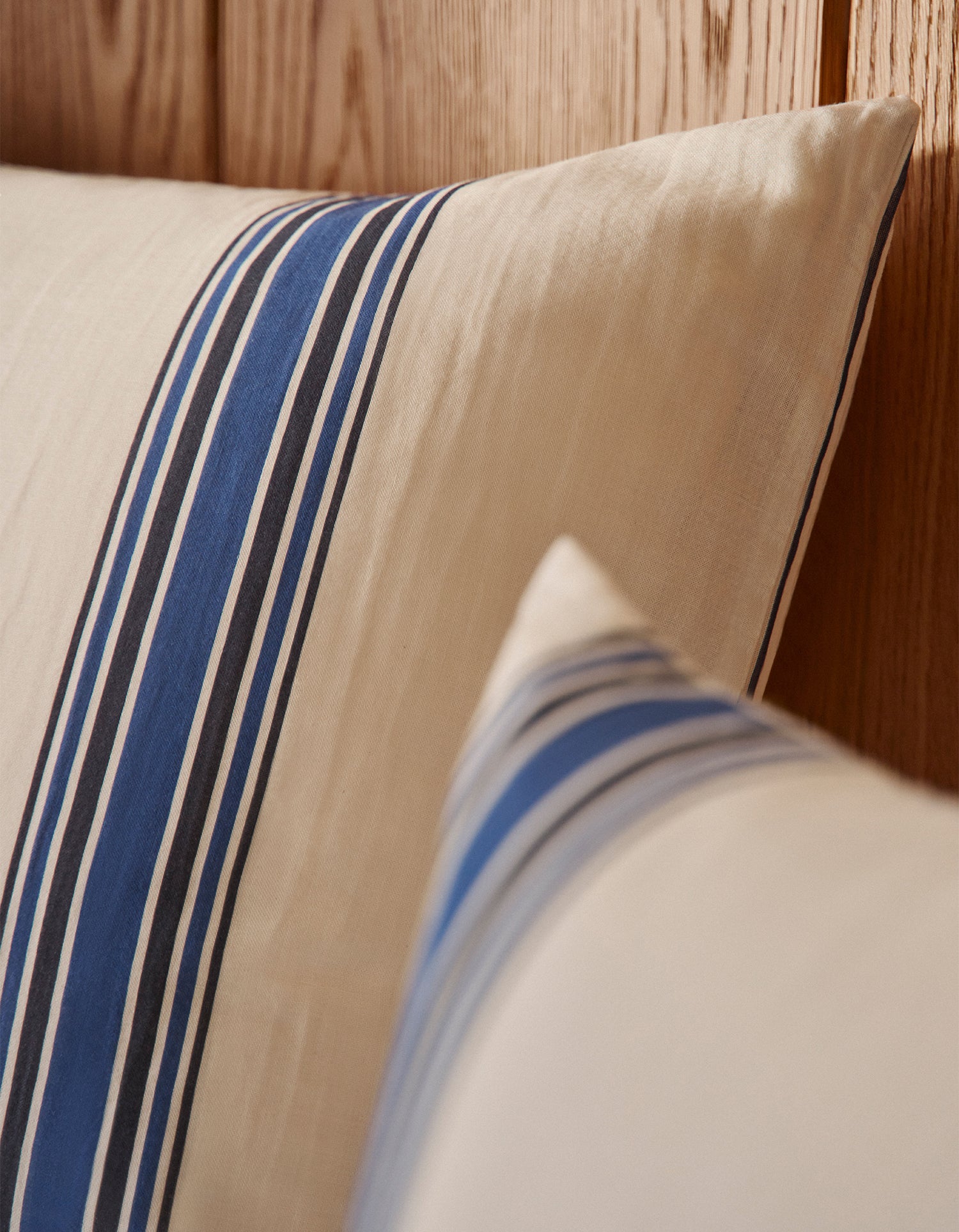 Copripiumino in Garza di Cotone doppio strato - Righe Indaco
