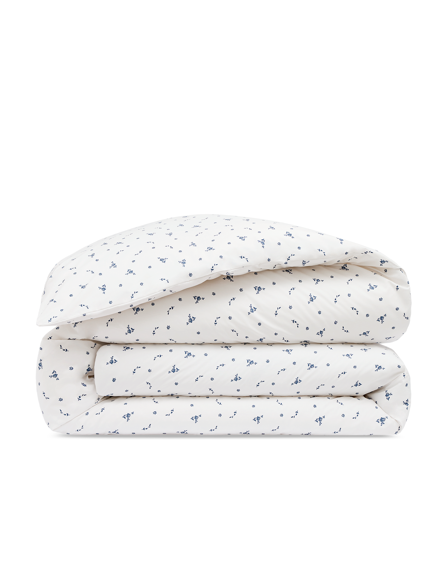 Housse de couette Percale de coton 120 fils - Fleur Bleue