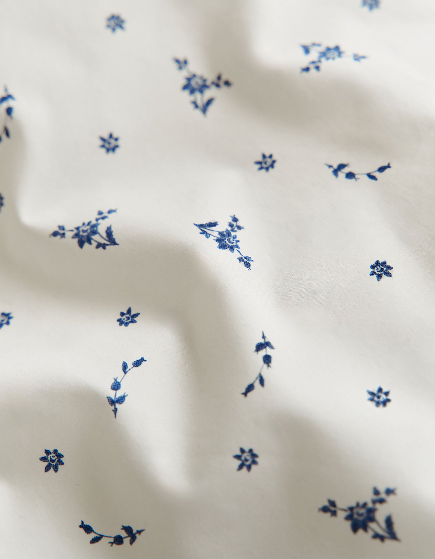  Kussenslopen Percale katoen 120 draden x2 - Blauwe Bloemen