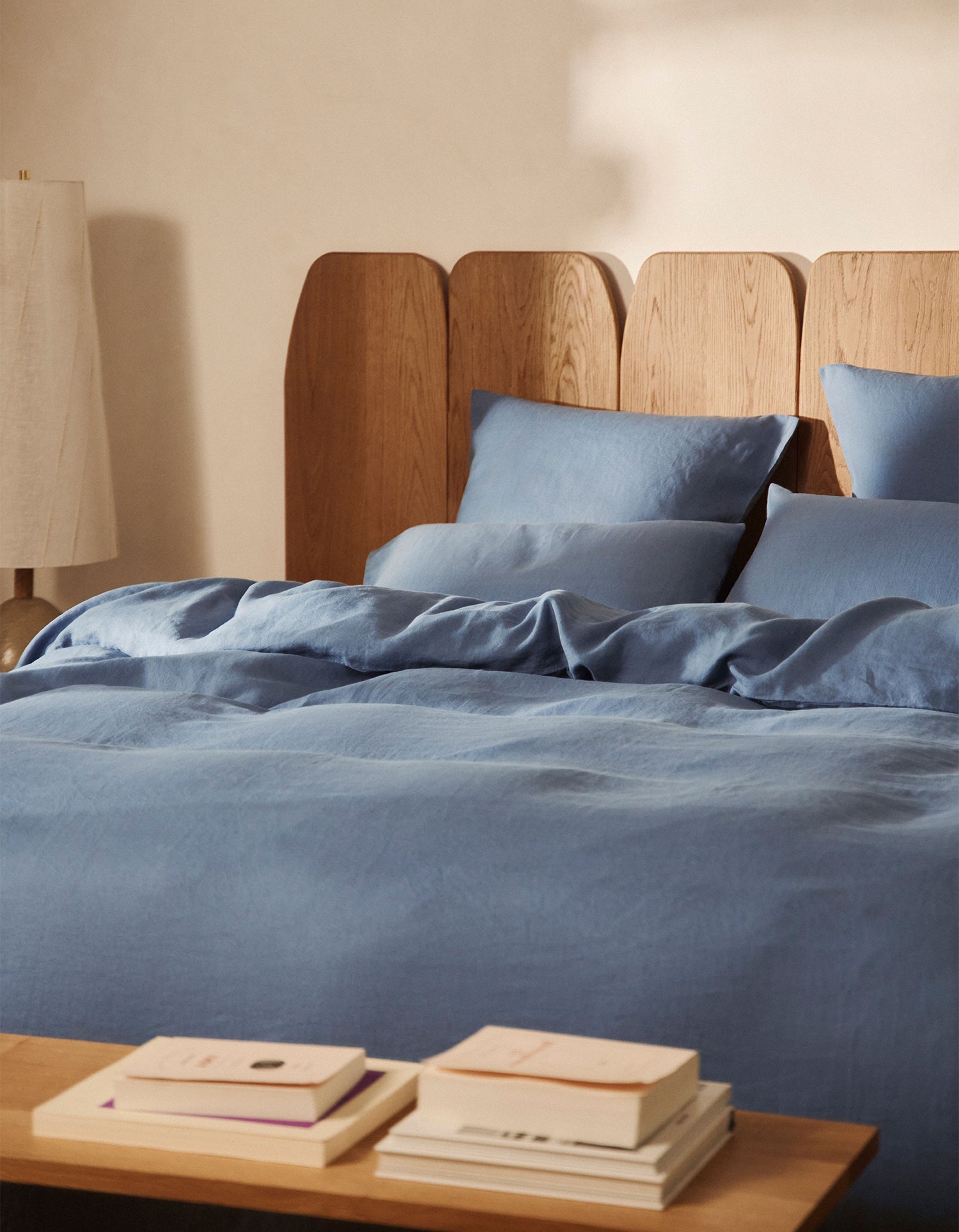 Laken van Gewassen Linnen - Denimblauw