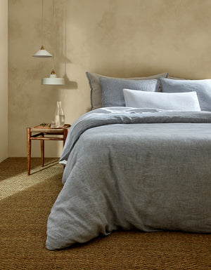 French washed linen fitted sheet 