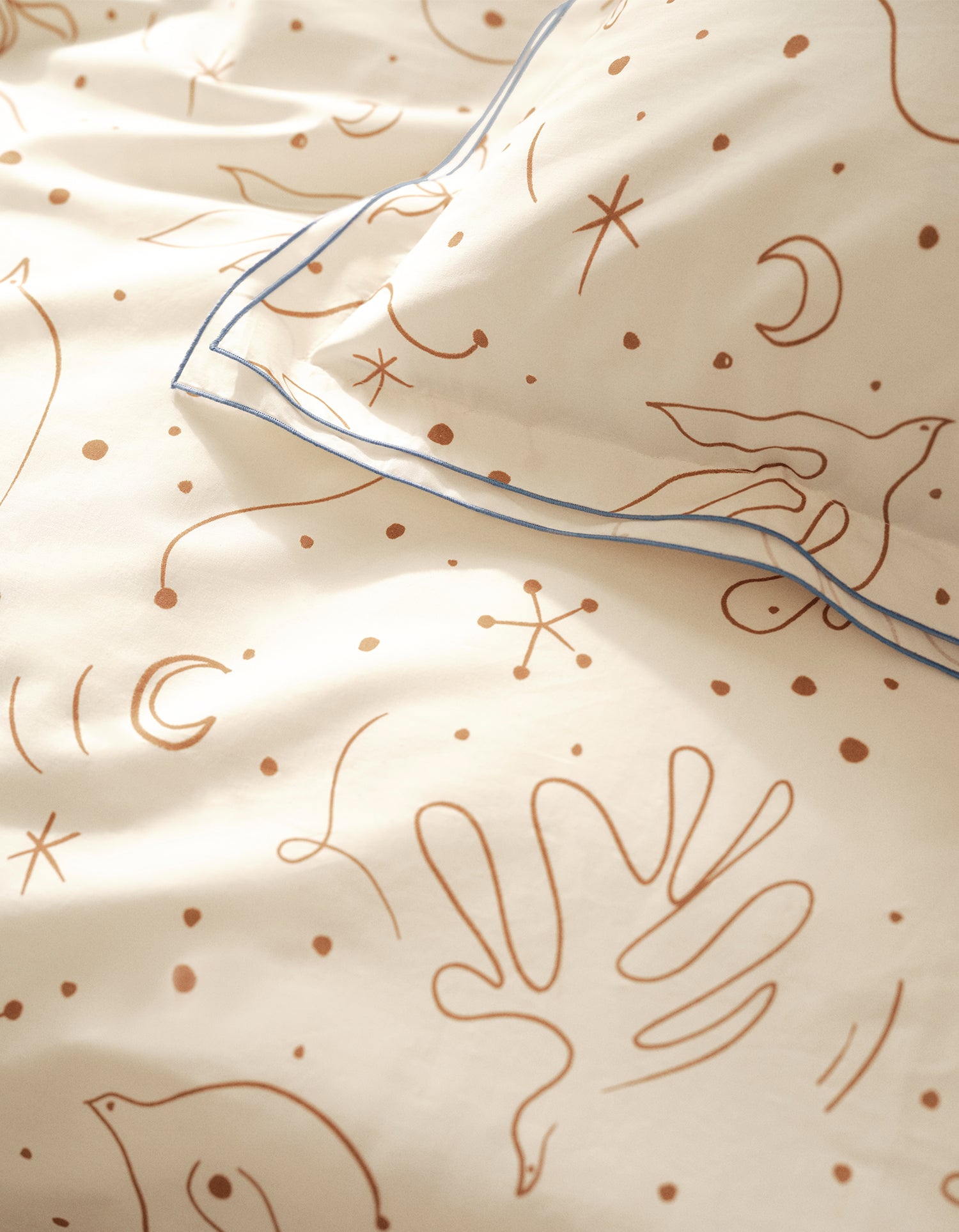 Housse de couette Percale de coton Bonsoirs x Pangea - Birdies