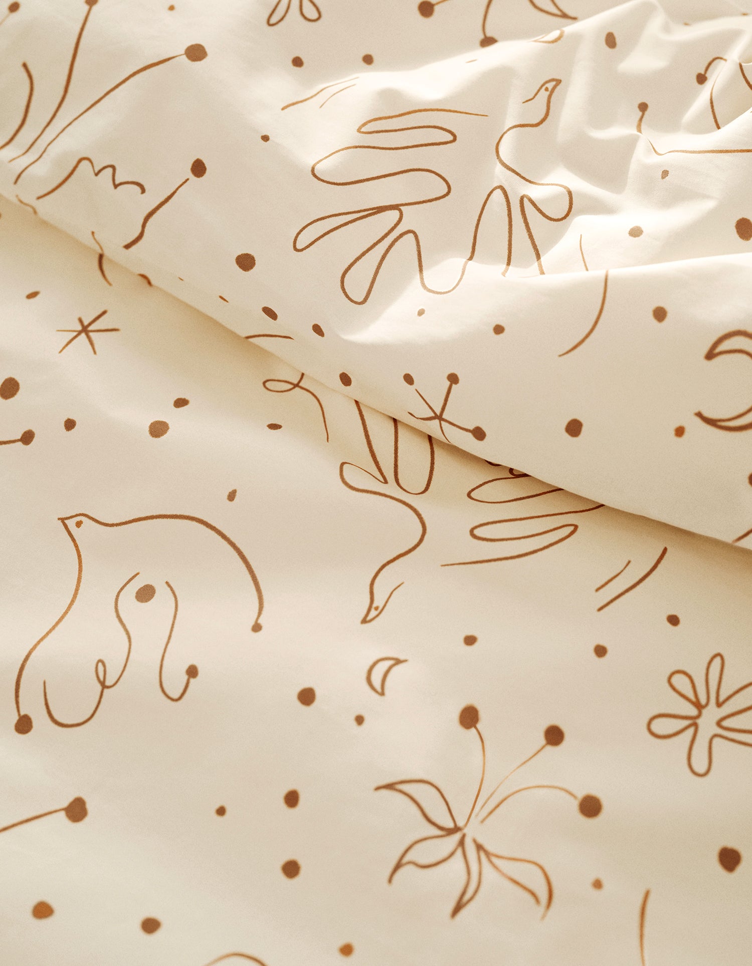 Housse de couette Percale de coton Bonsoirs x Pangea - Birdies