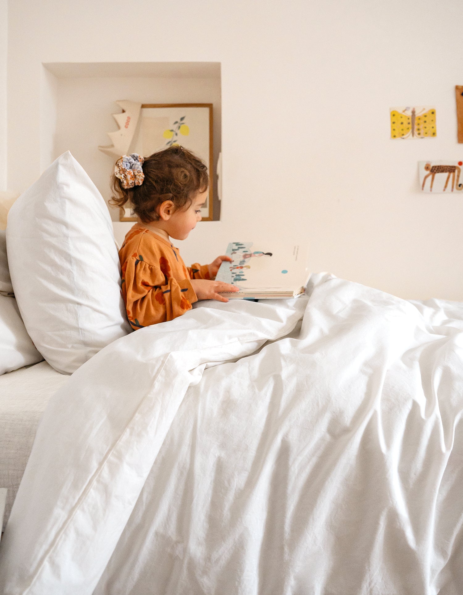 Housse de couette Percale de coton Enfant - Juste Le Blanc