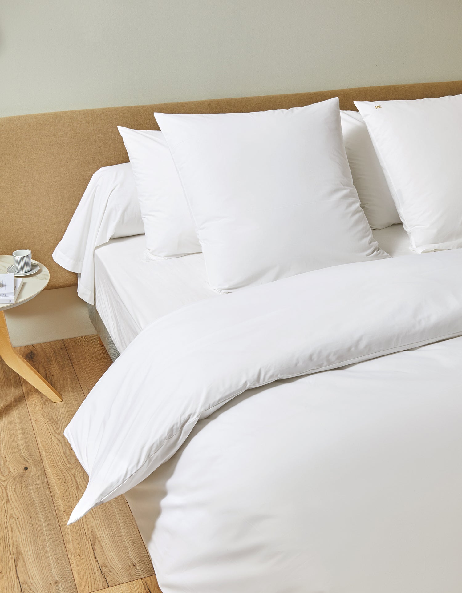 Housse de couette Percale de coton 120 fils - Juste Le Blanc