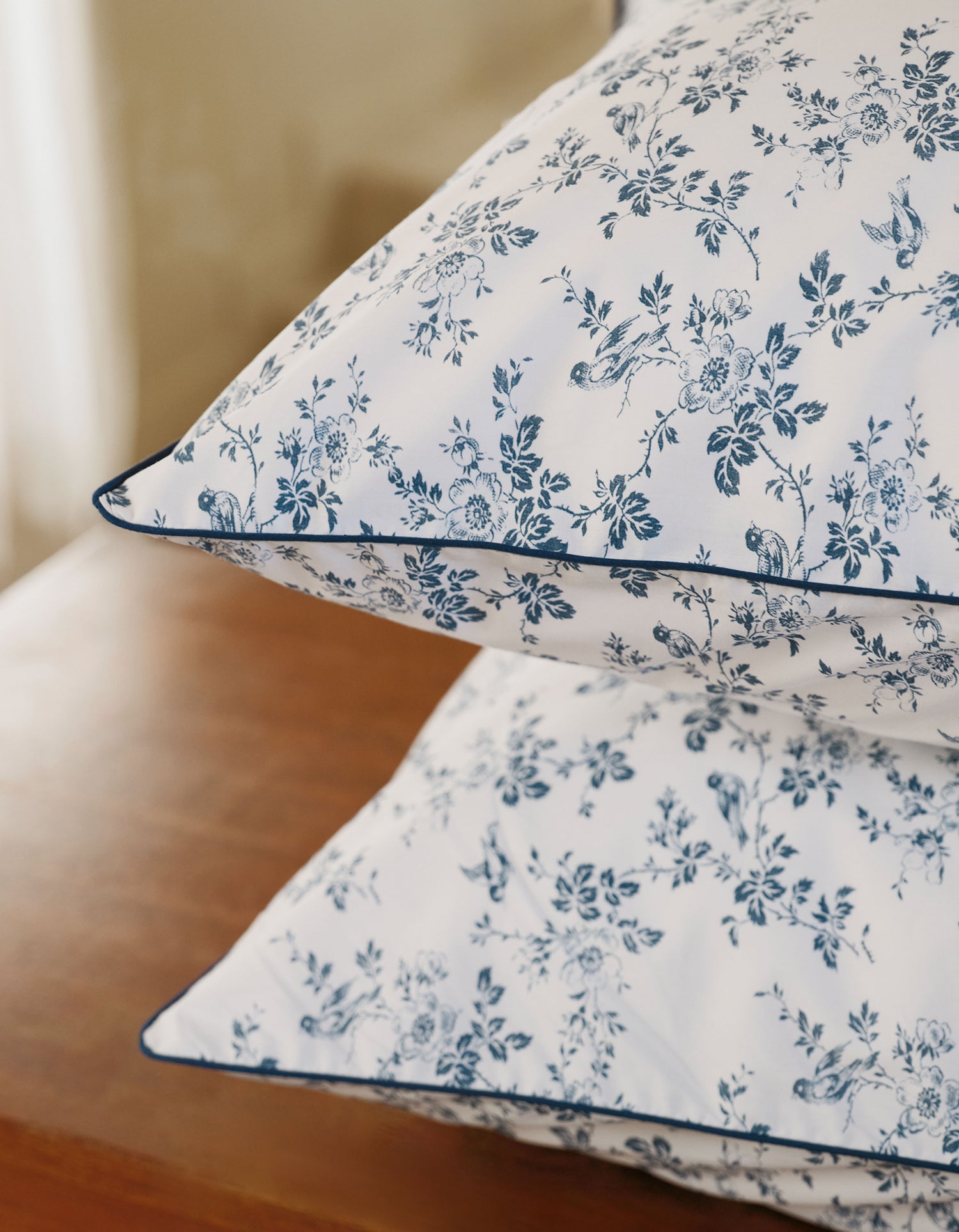 Housse de couette Percale de coton Bonsoirs x Innocence - Campagne Bleue