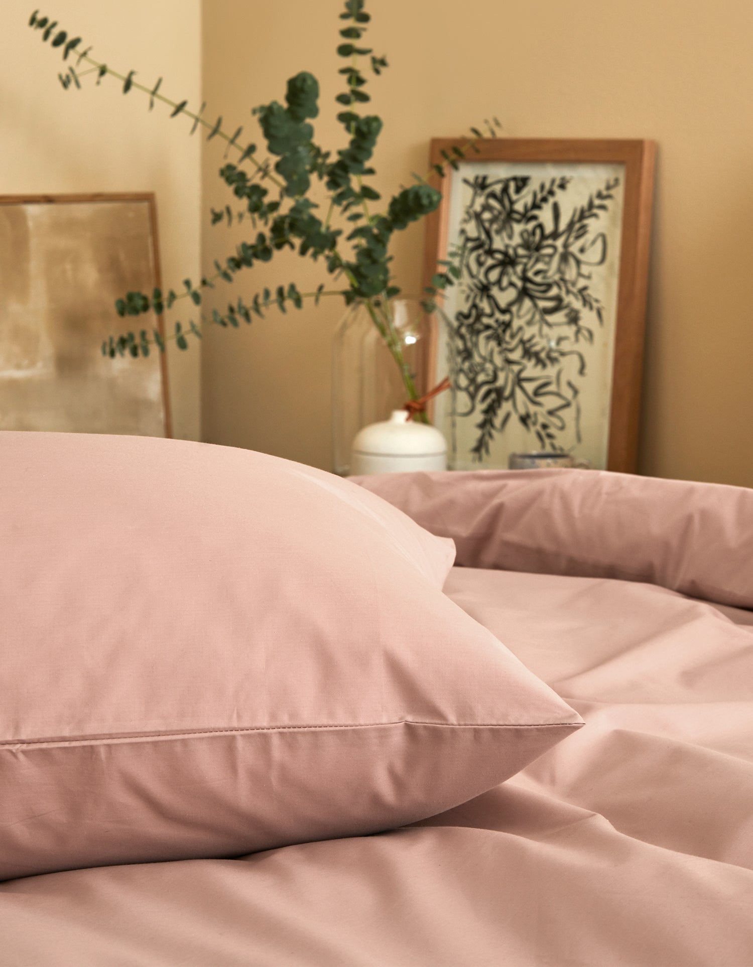 Housse de couette Percale de coton 120 fils - Juste Le Vieux Rose