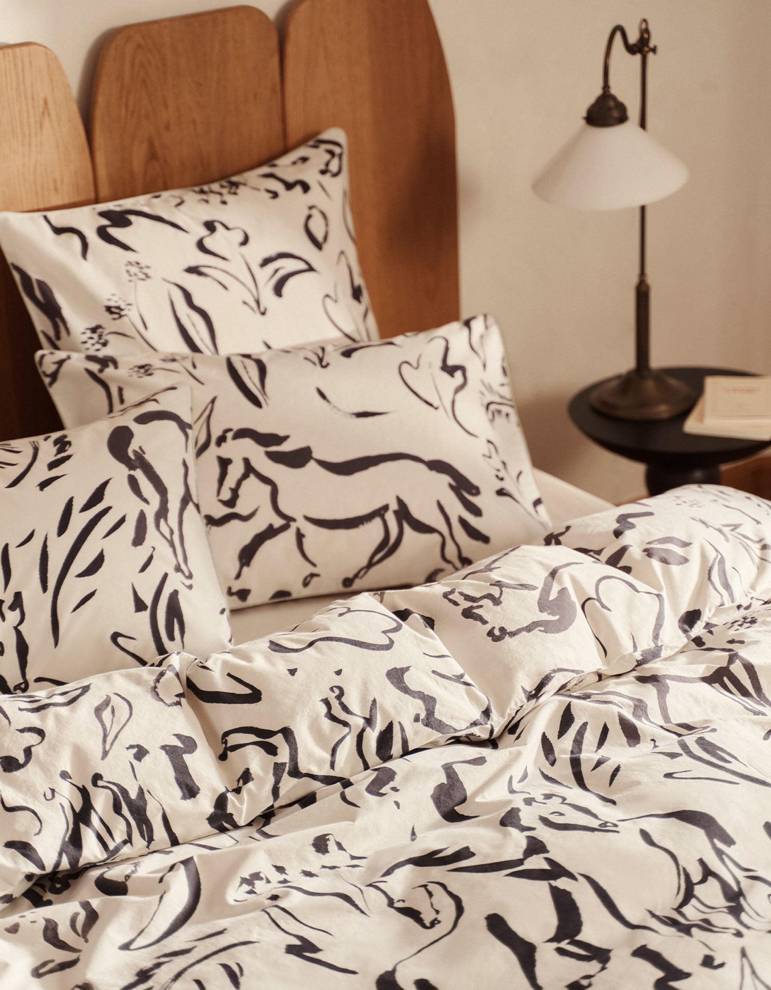 Copripiumino in percalle lavato - Cavalli Selvaggi