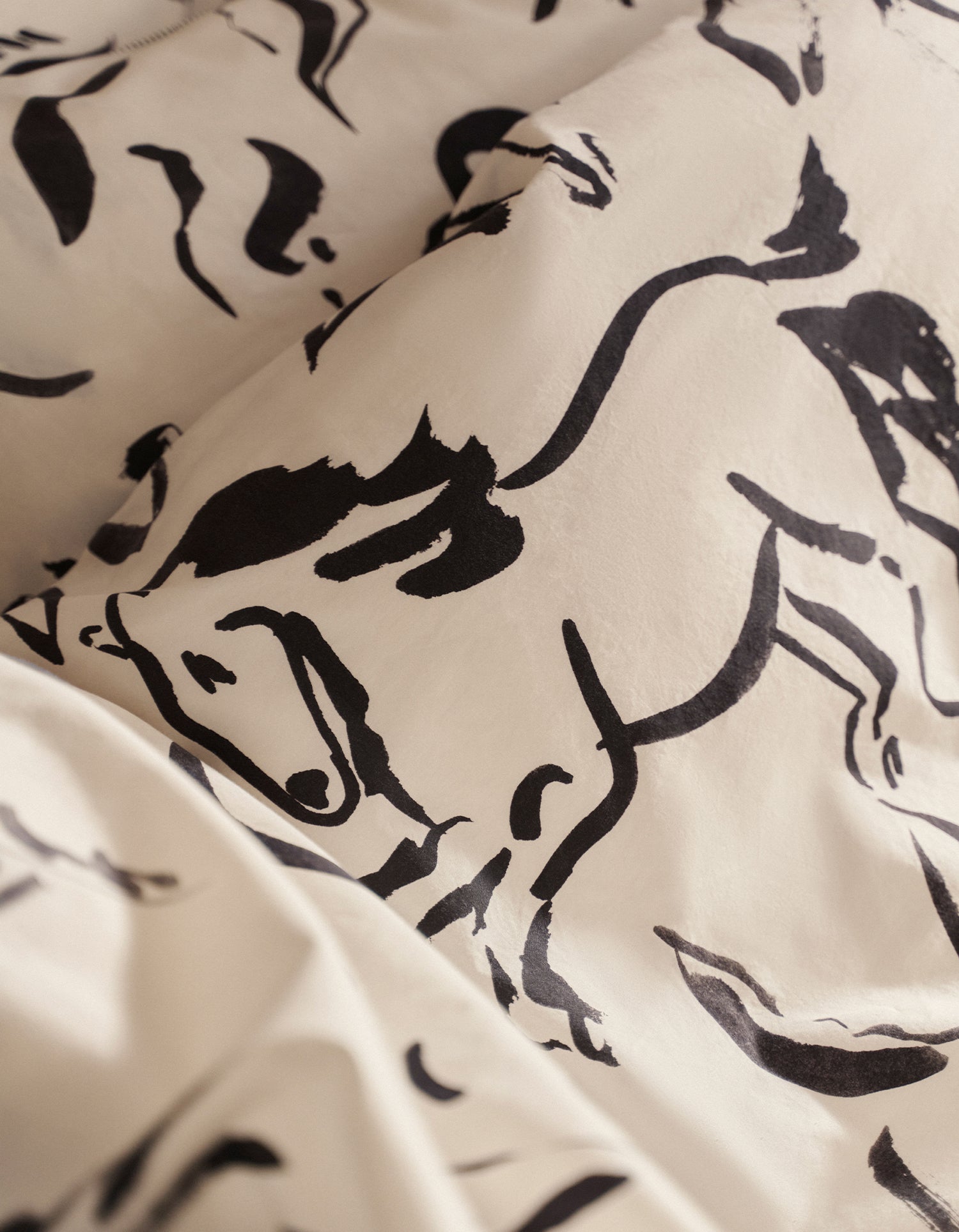 Copripiumino in percalle lavato - Cavalli Selvaggi