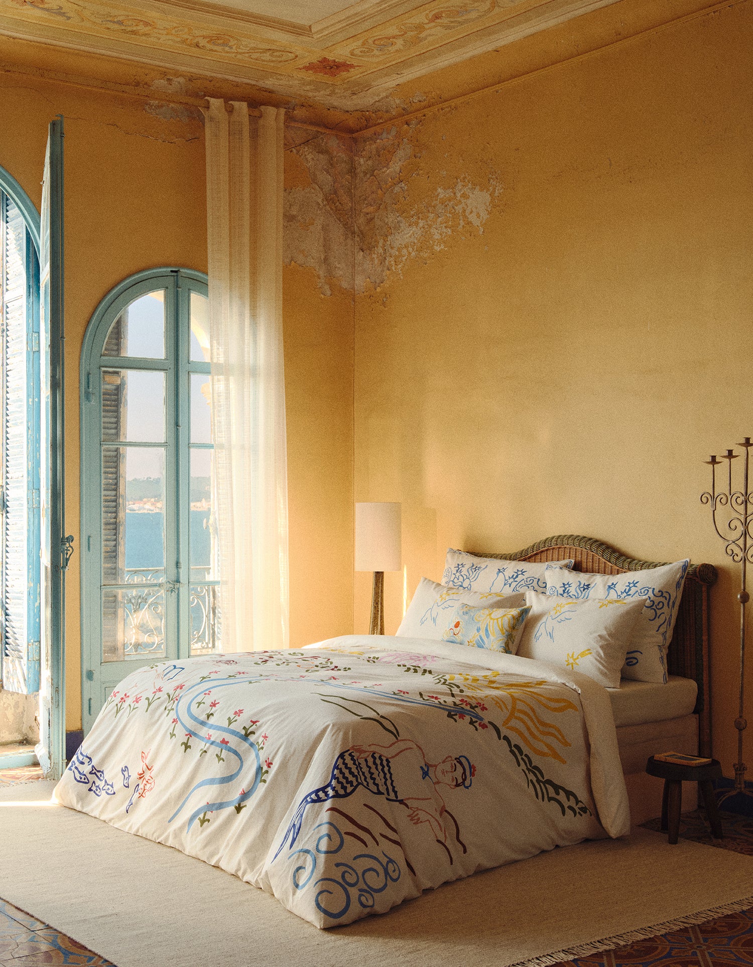 Housse de couette Percale Lavée 80 fils/cm² - Jacques Merle x Bonsoirs - Olympe