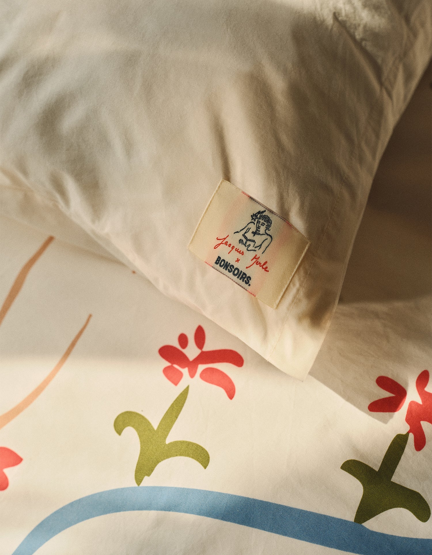 Housse de couette Percale Lavée 80 fils/cm² - Jacques Merle x Bonsoirs - Olympe