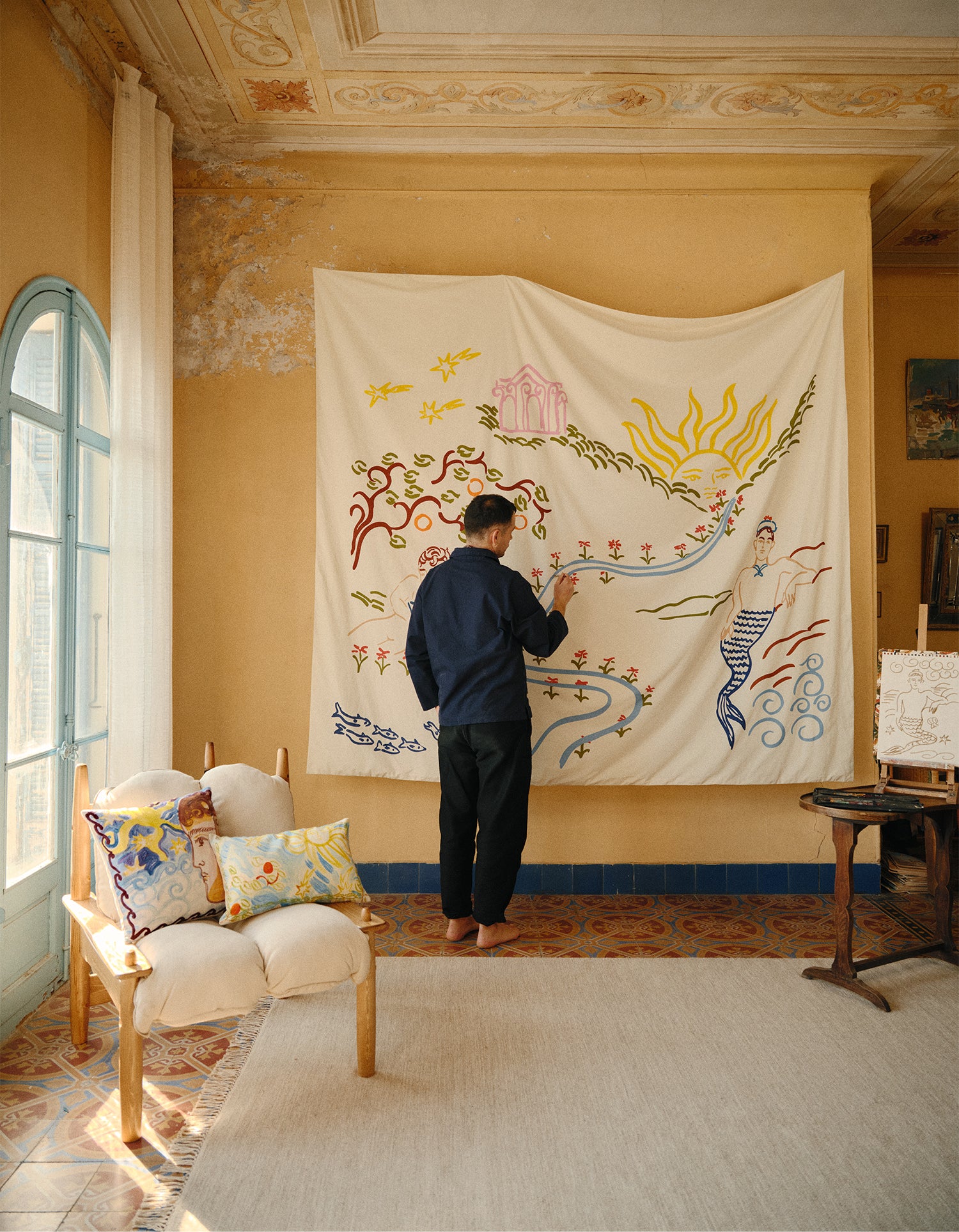 Housse de couette Percale Lavée 80 fils/cm² - Jacques Merle x Bonsoirs - Olympe