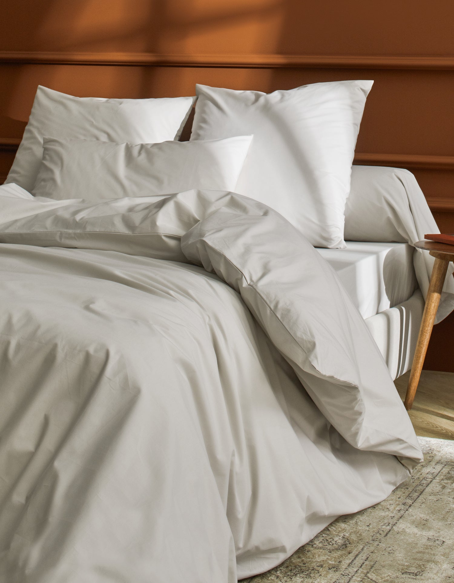 Housse de couette Percale de coton 120 fils - Juste Le Sable