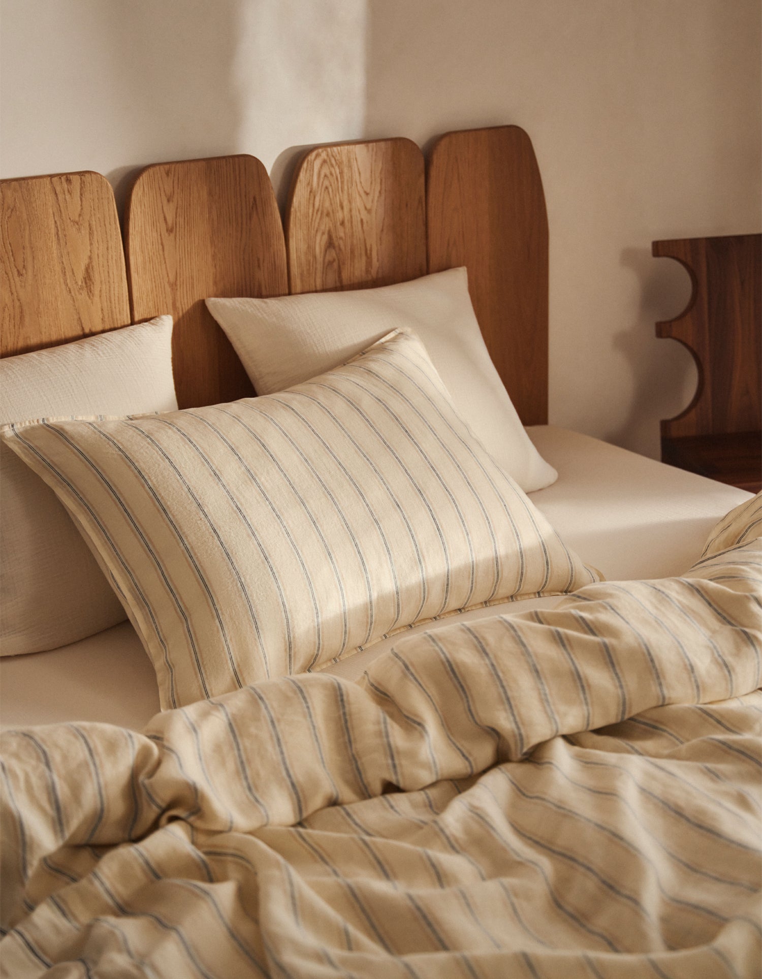 Maxi fodera per cuscino in lino lavato - Righe Nomad