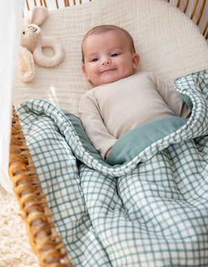 Gesteppte Baby-Decke - Gingham