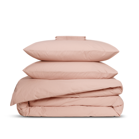 Parure Percale de coton 120 fils - Juste Le Vieux Rose