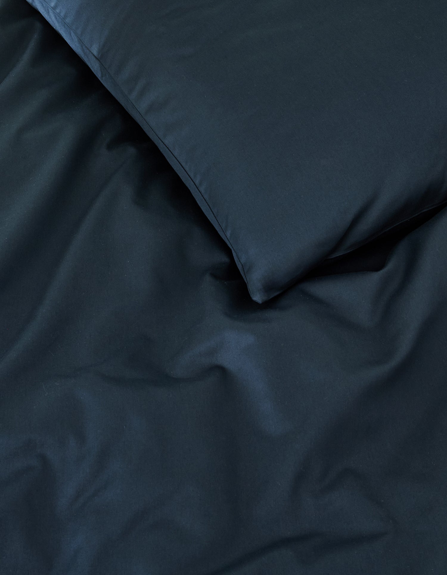 Drap housse Satin de coton 200 fils - Bleu Velours