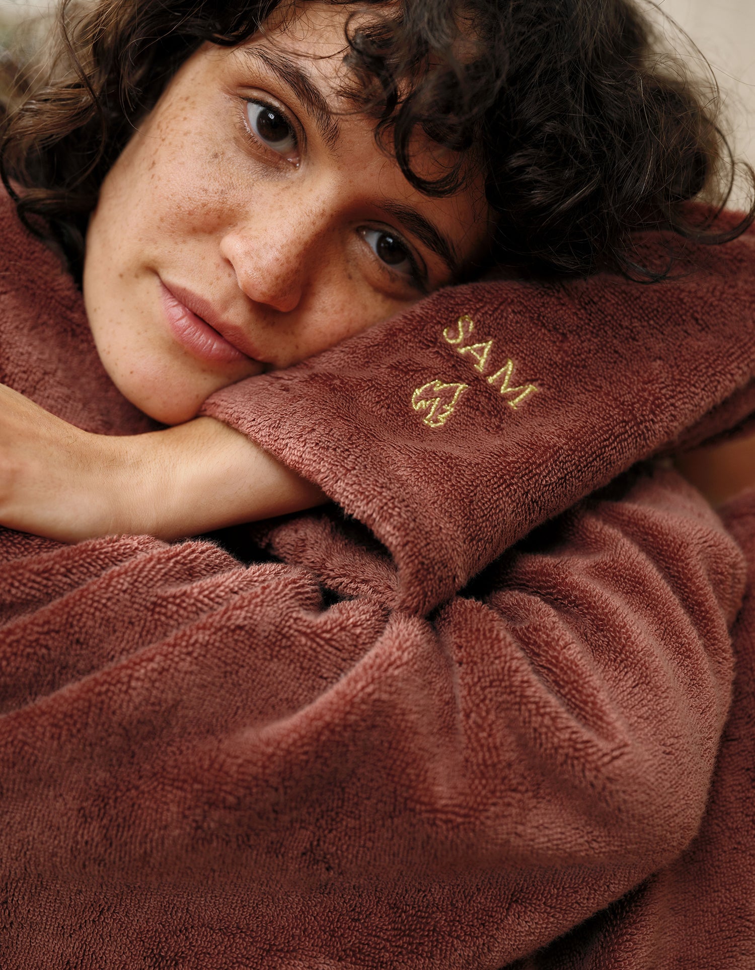 Plush Bathrobe - Terracotta