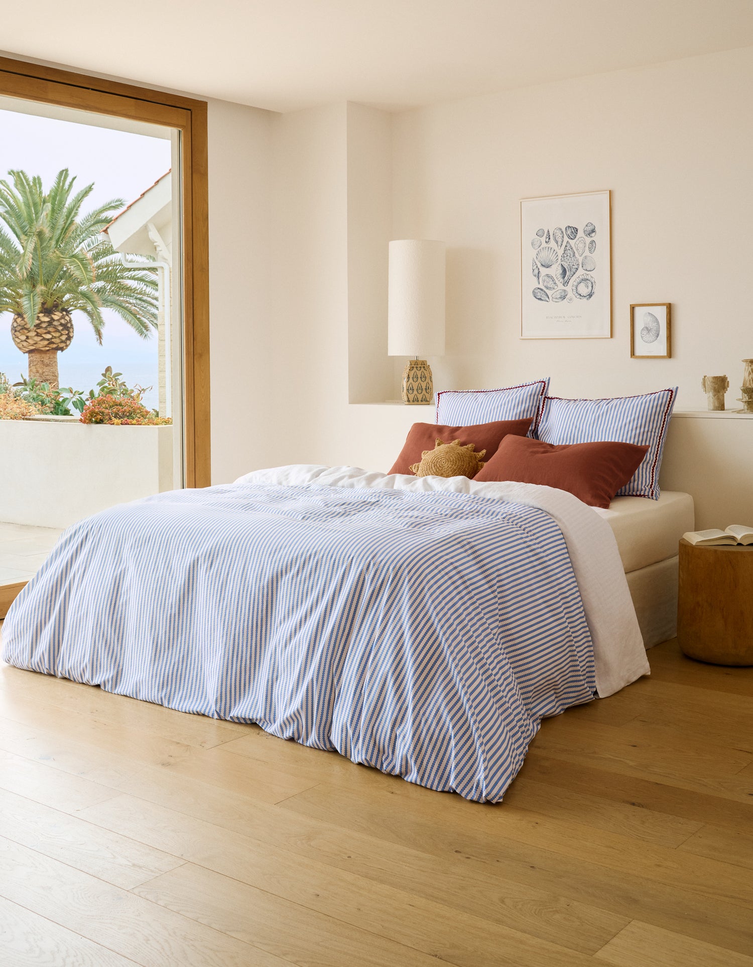 Housse de couette Percale lavée - Rayure Cyclades