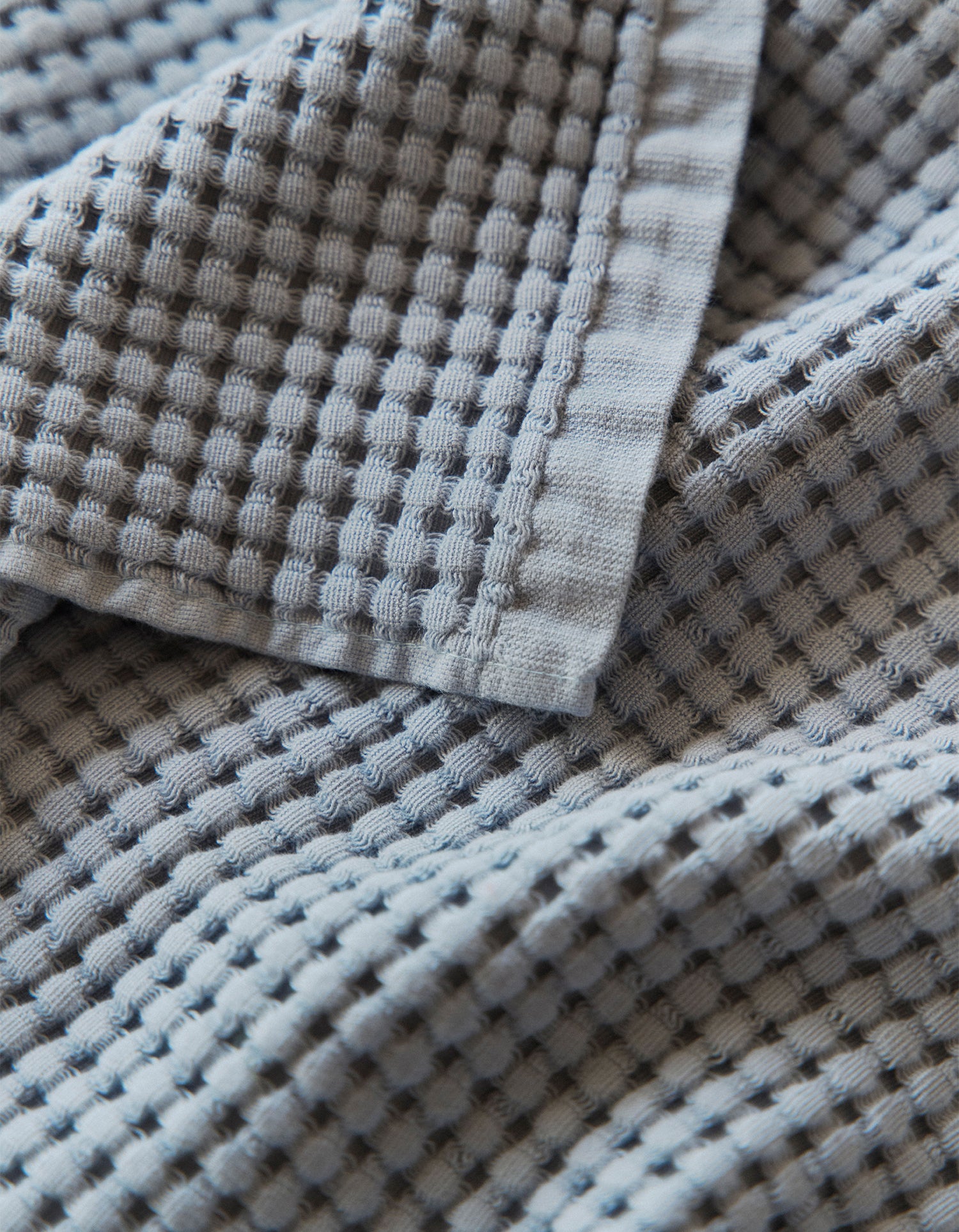 Asciugamani per ospiti nido d'ape x2 - Blu Salmastro