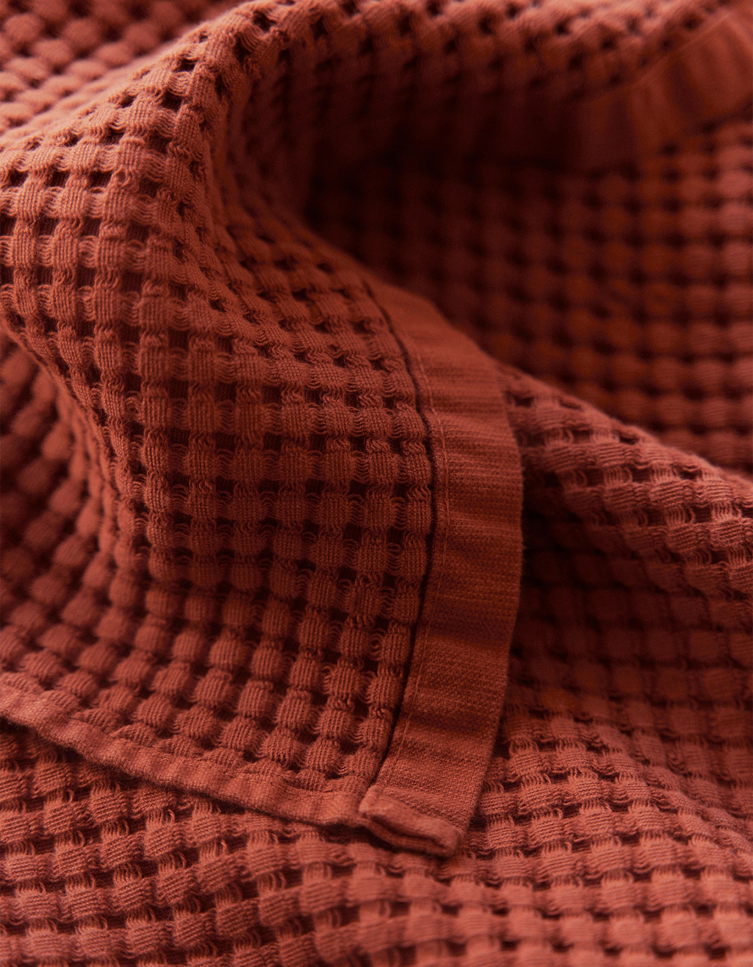 Asciugamani per ospiti nido d'ape x2 - Terracotta