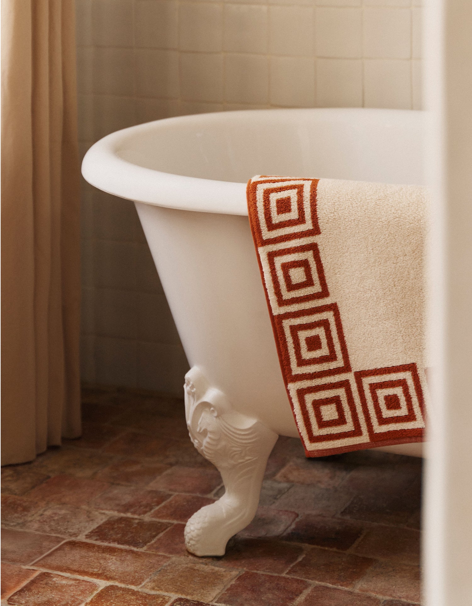 Morbido tappetino da bagno - Mattonelle Terracotta