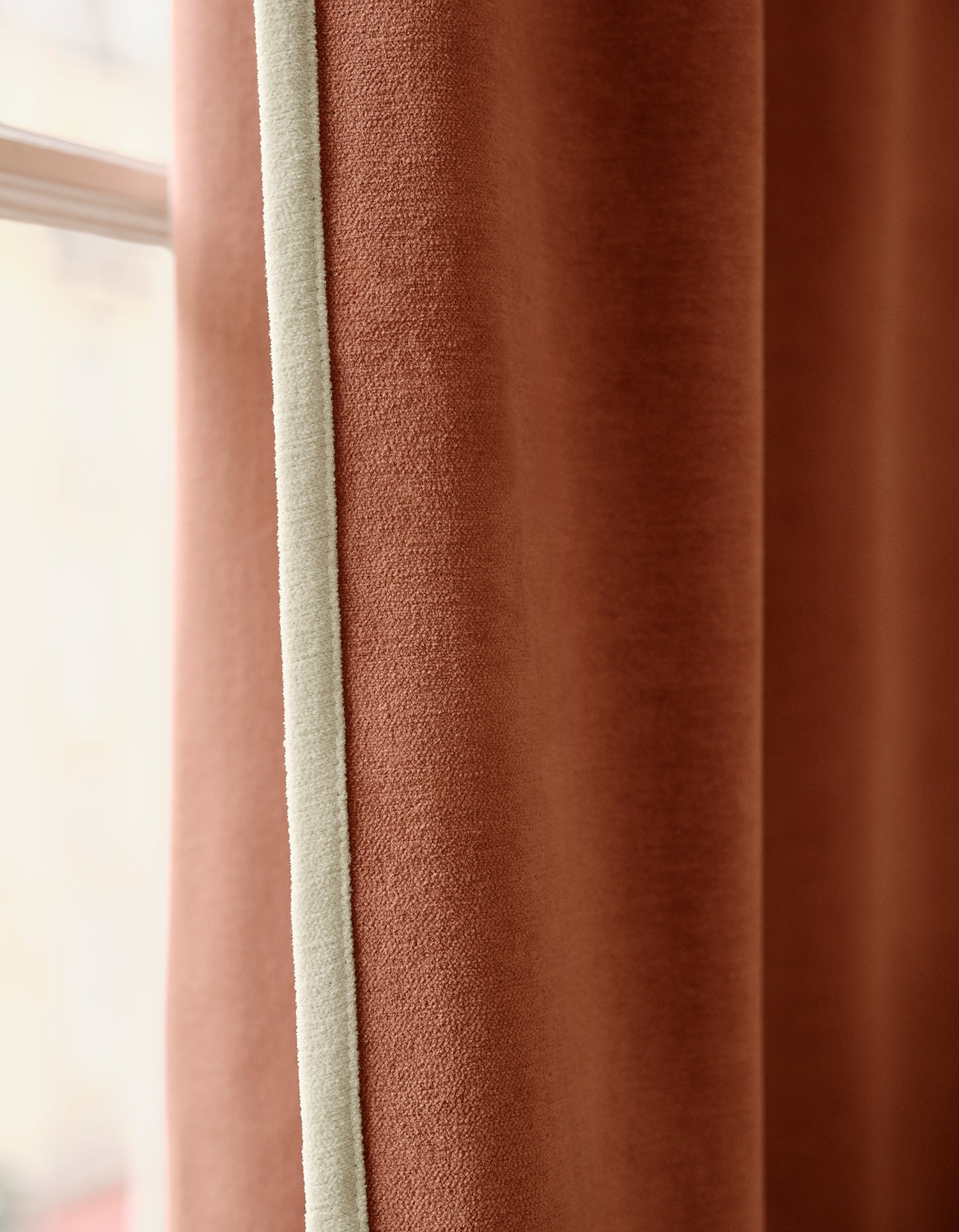 Rideau Saint-Honoré - Velours chenille - Terracotta