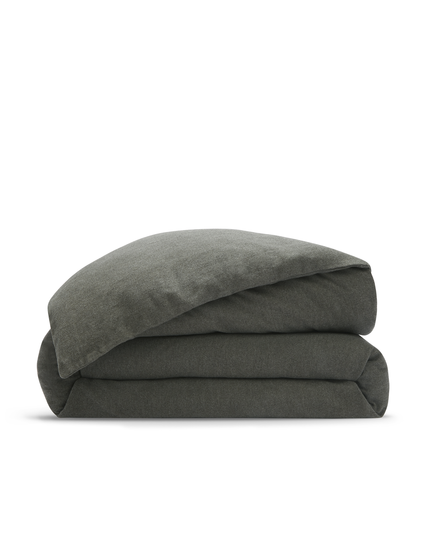 Copripiumino Flanella di Cotone - Chevron Grigio Screziato
