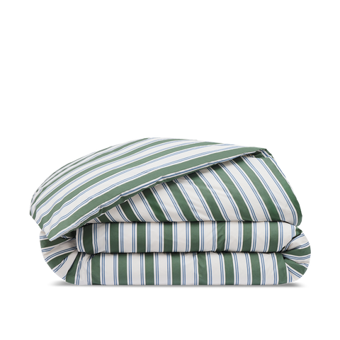 Housse de couette Percale de coton 120 fils - Rayure Cottage