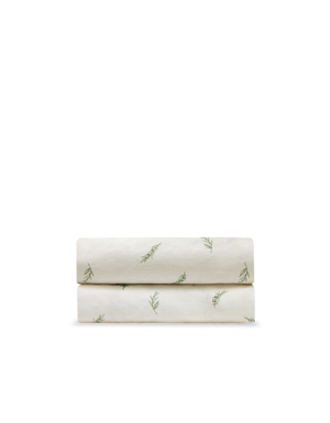 Drap plat Lin lavé français - Jardin d'Olivier