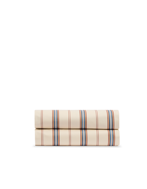 Drap plat Satin de coton 200 fils - Rayure Jeu