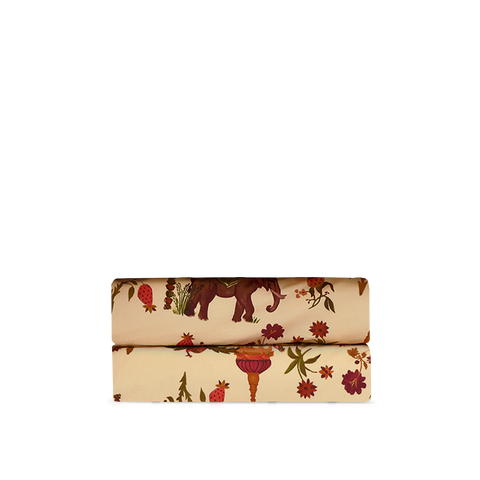 Drap plat Percale lavée - Éléphant Sacré