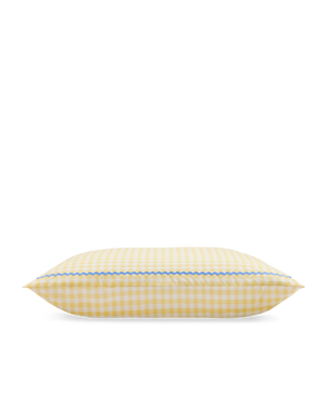 Perkal Kissenbezug Kind - Gelbes Retro-Gingham