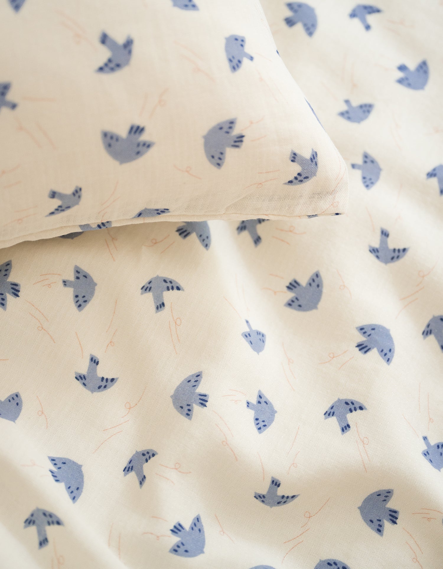 Housse de couette Gaze de coton Bébé & Enfant - Blue birds