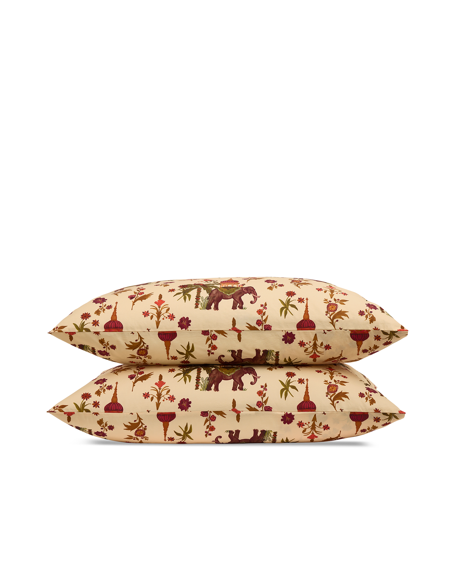 Taies d'oreiller x2 Percale lavée - Éléphant Sacré