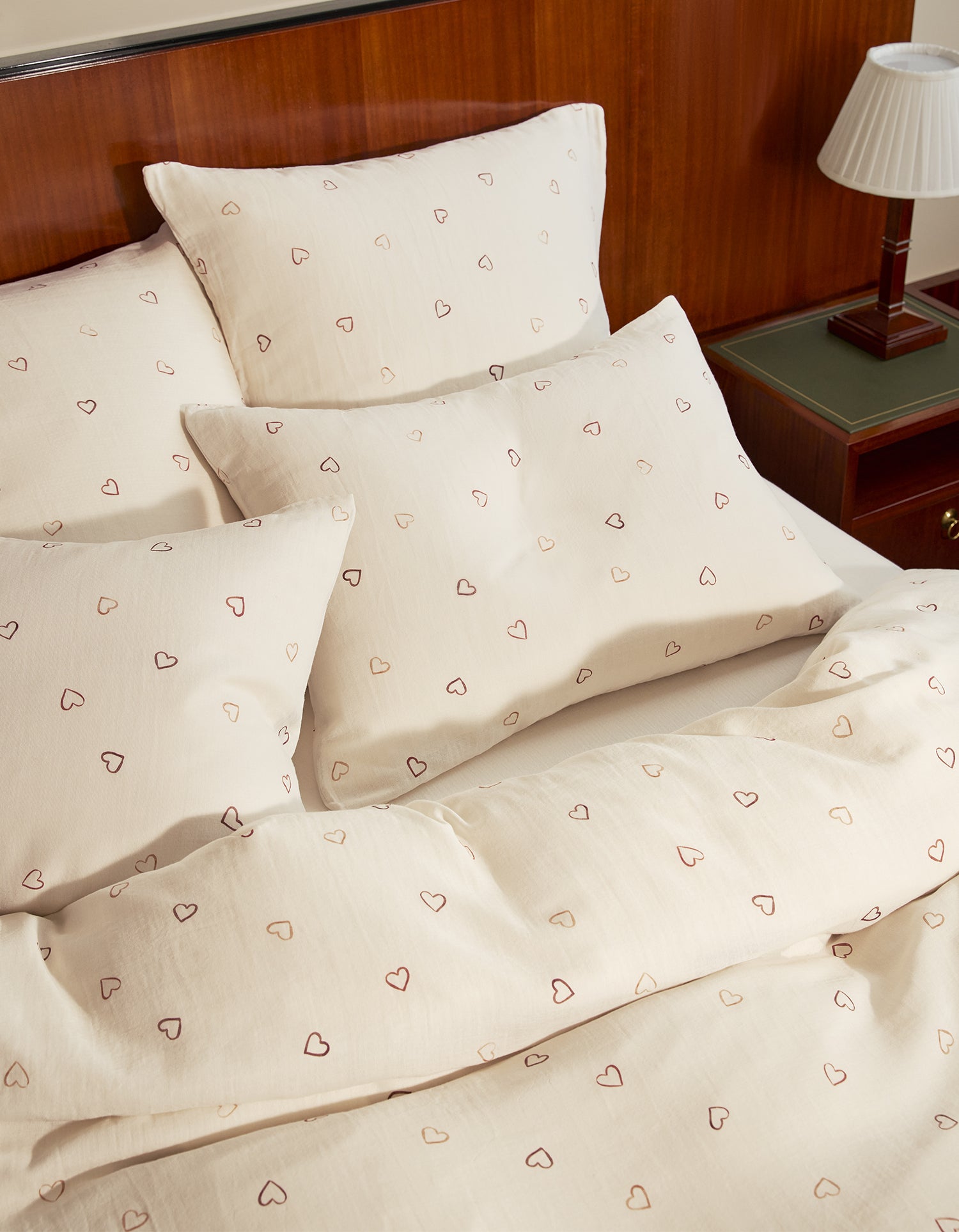 Housse de couette Gaze de coton double épaisseur - Coeur Arty