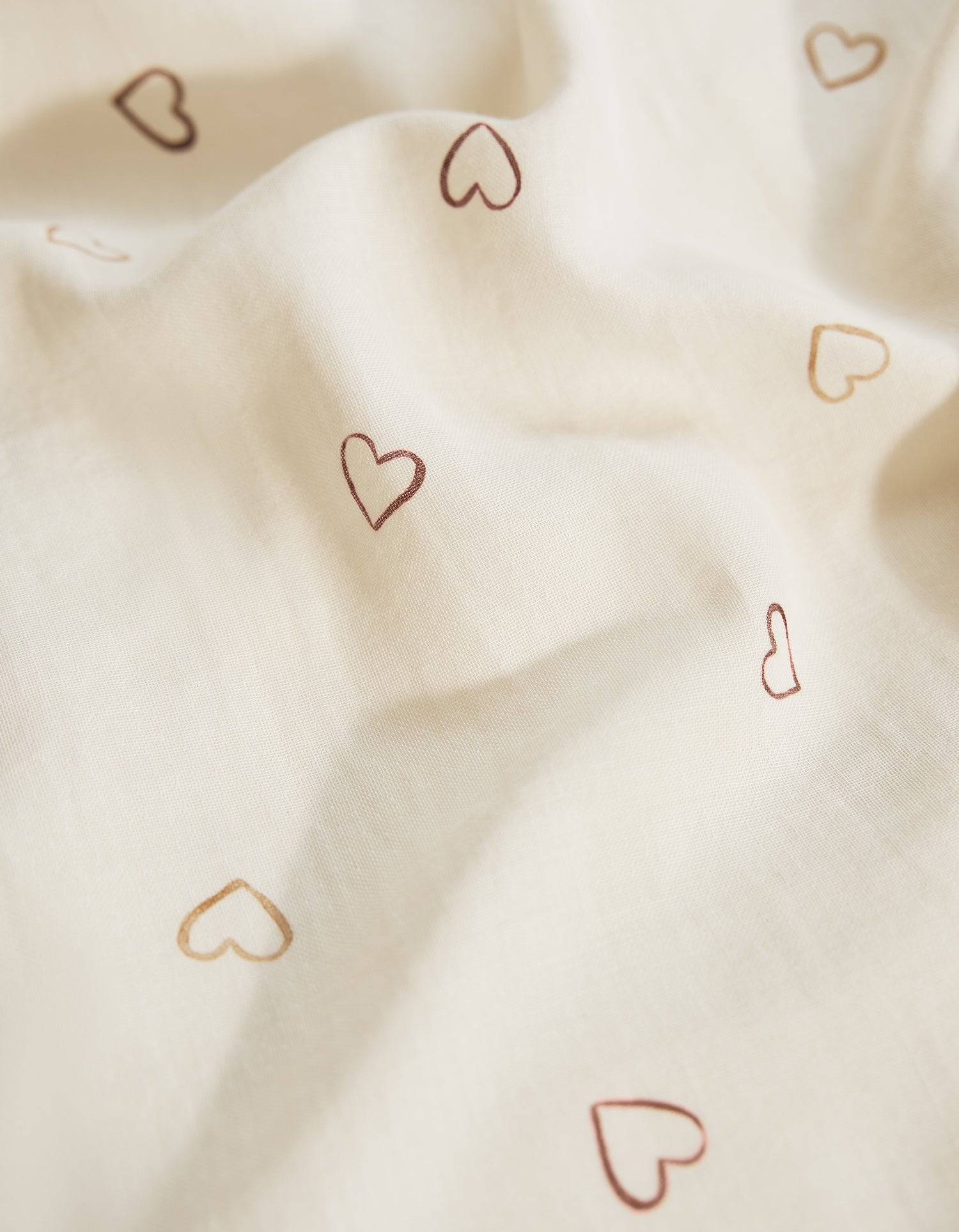 Housse de couette Gaze de coton double épaisseur - Coeur Arty