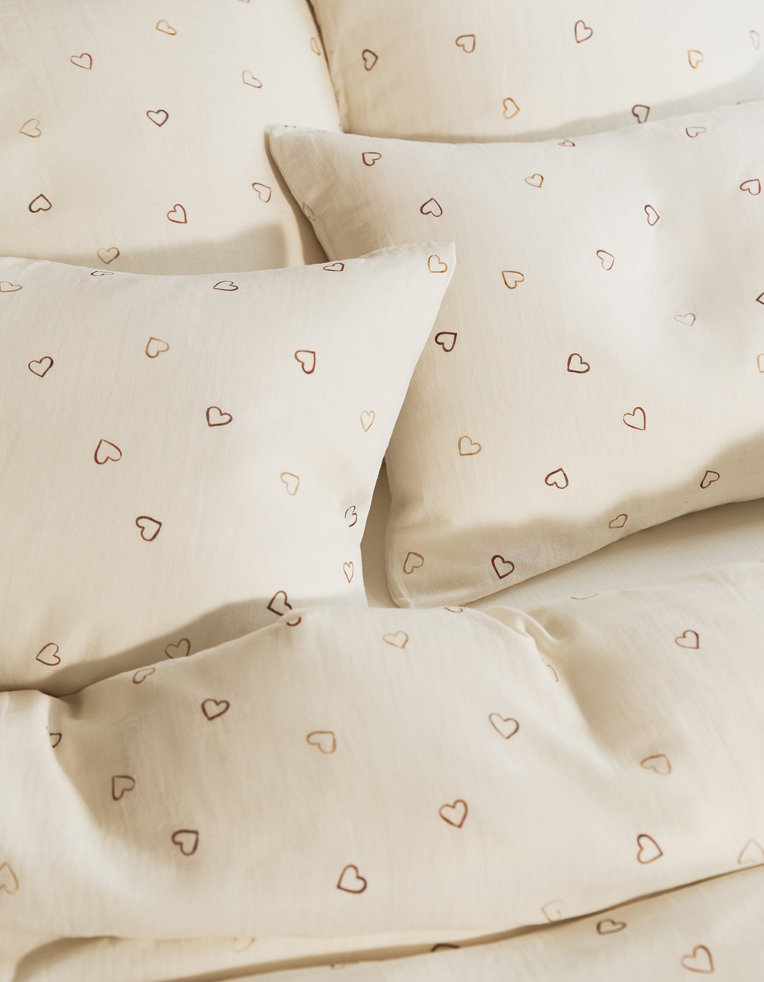 Housse de couette Gaze de coton double épaisseur - Coeur Arty