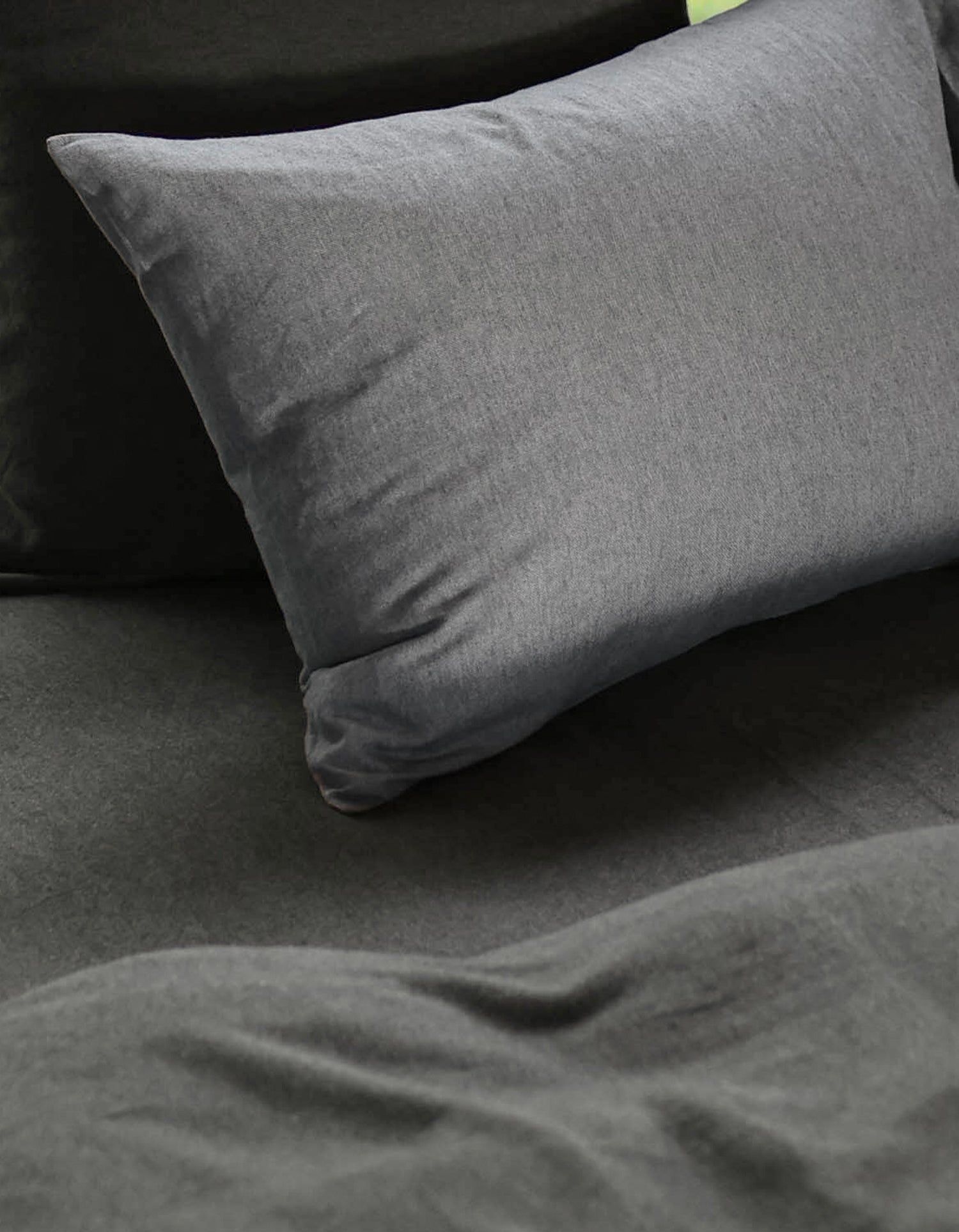Copripiumino Flanella di Cotone - Chevron Grigio Screziato