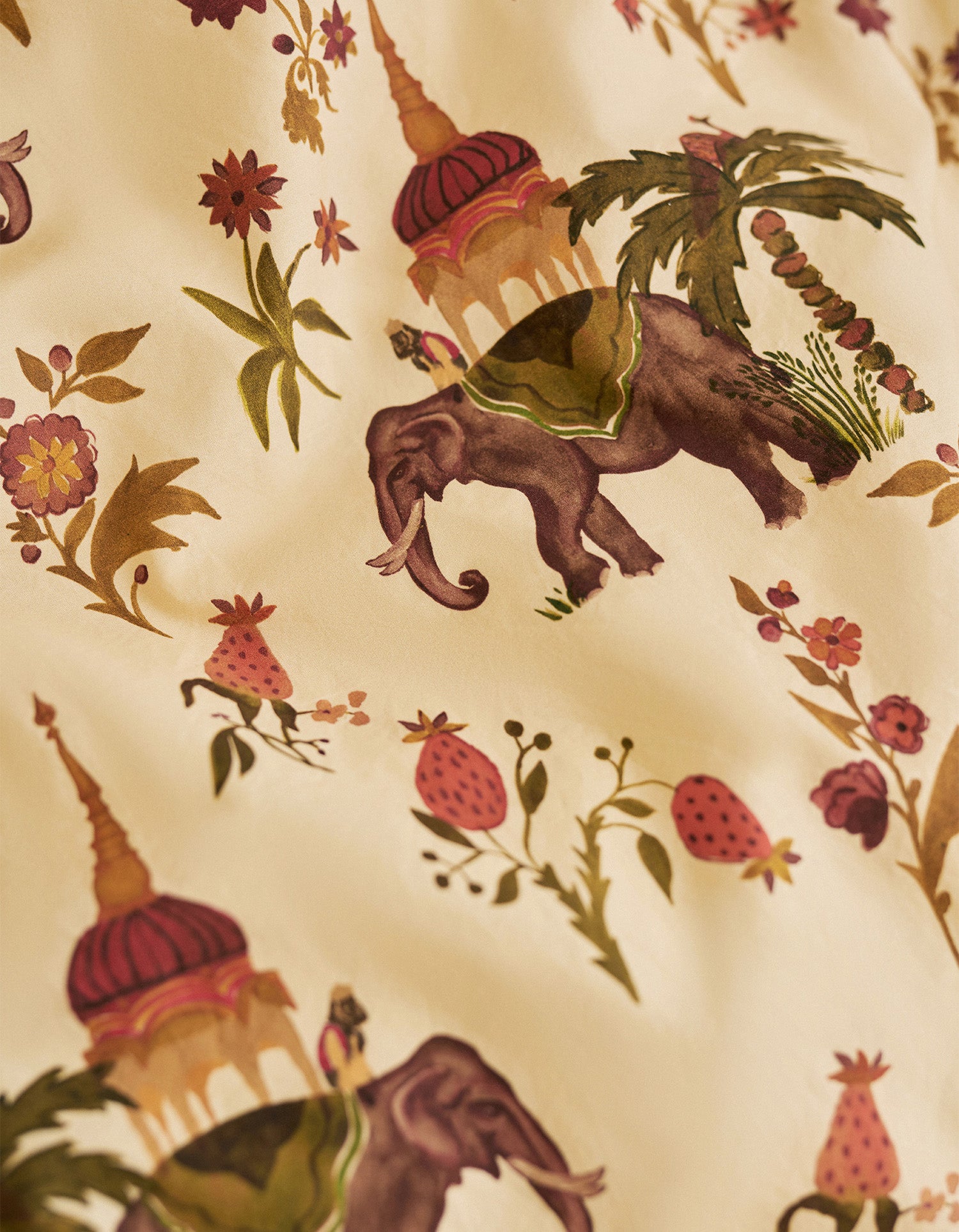 Housse de couette Percale lavée - Éléphant Sacré