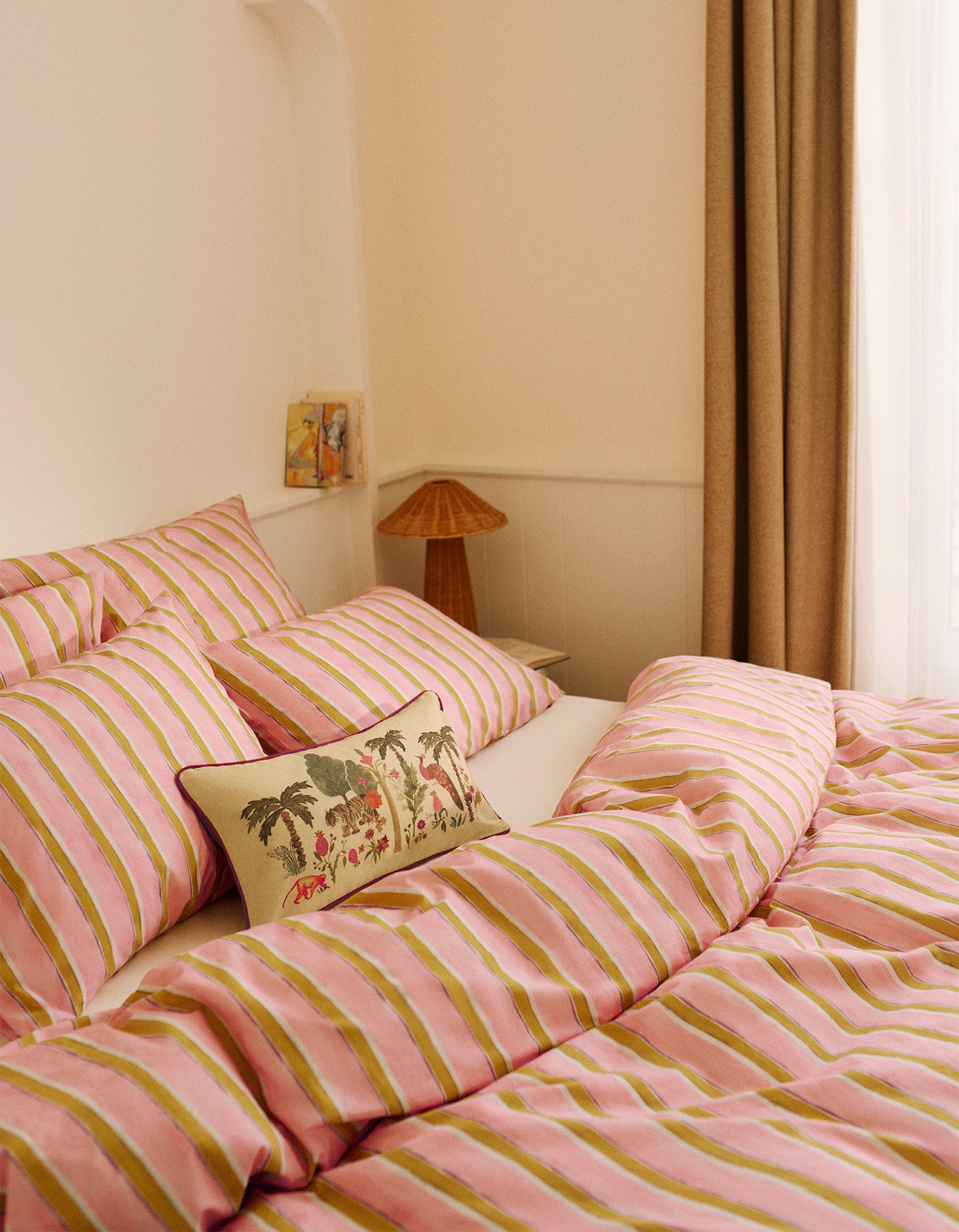 Housse de couette Percale lavée - Rayure Jaipur