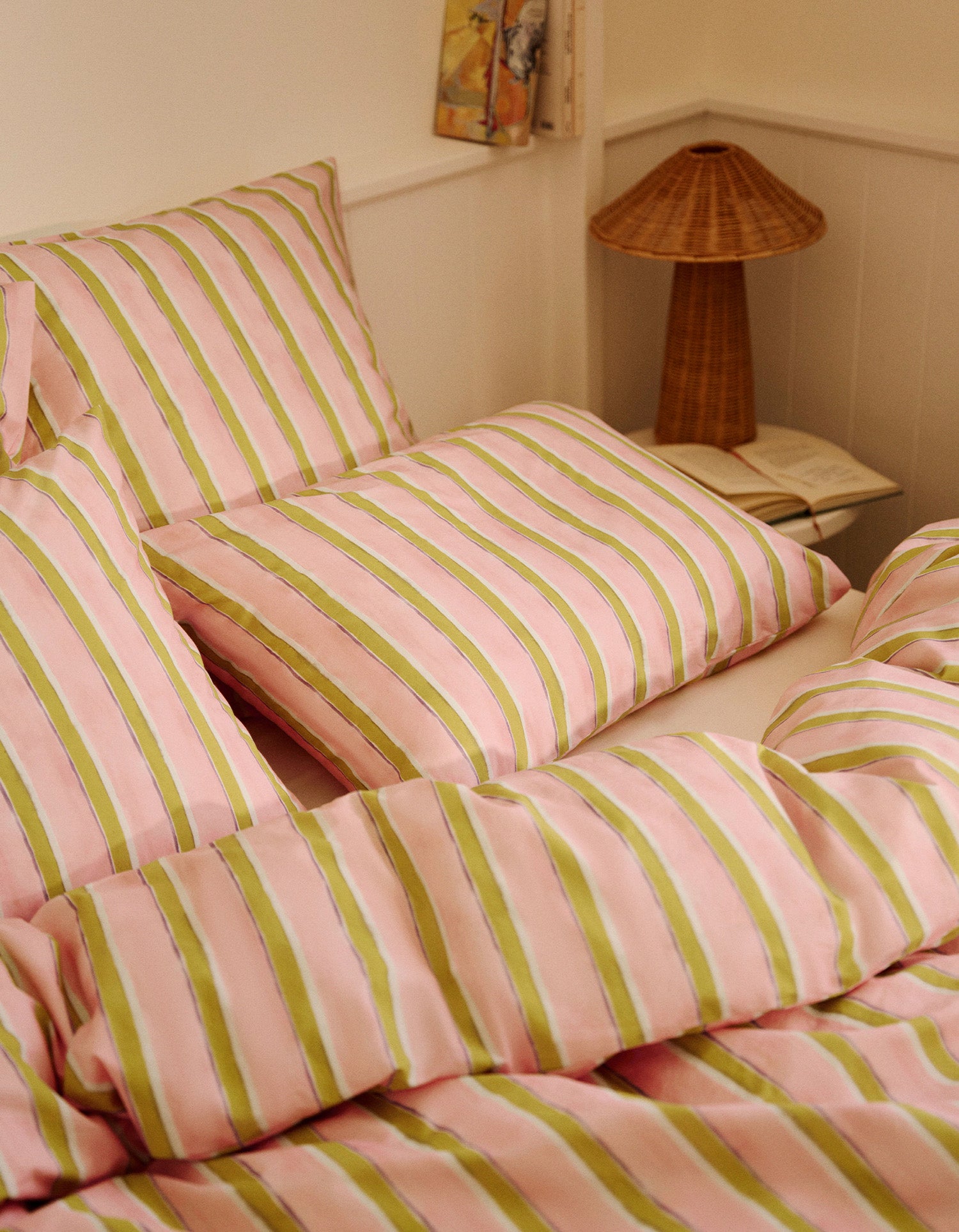 Housse de couette Percale lavée - Rayure Jaipur