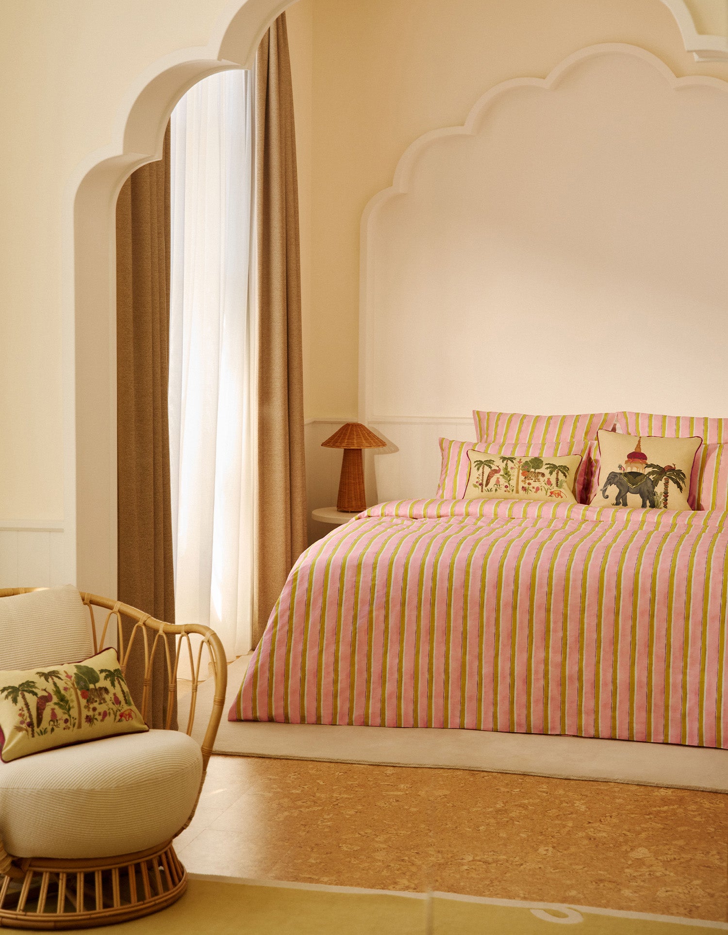 Housse de couette Percale lavée - Rayure Jaipur