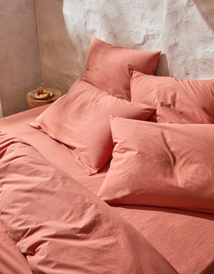 Washed percale fitted sheet - Archives