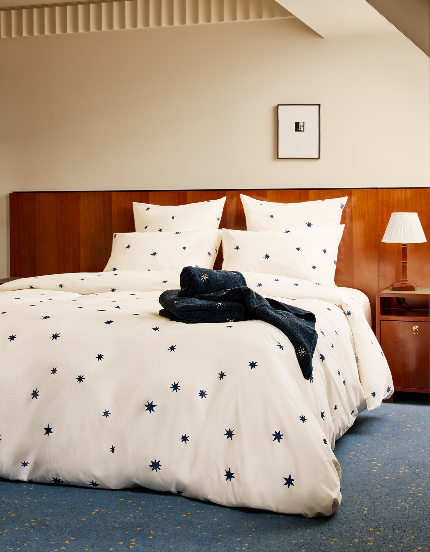 Housse de couette Percale de coton 120 fils - Pluie d'Etoiles